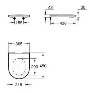 Сиденье для унитаза с микролифтом, альпин-белый Grohe Euro Ceramic 102501SH00