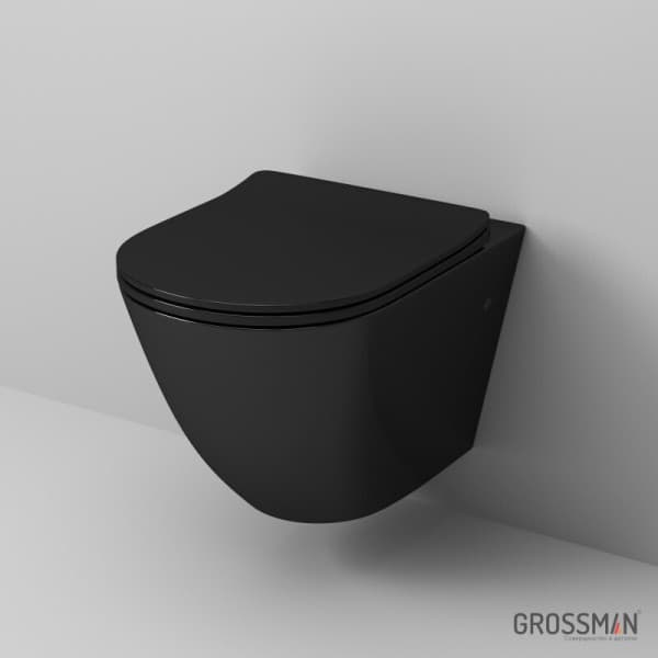 Унитаз Grossman GR-PR4414S приставной безободковый с тонкой крышкой
