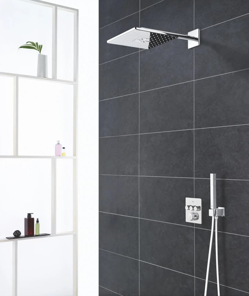 Верхний душ с кронштейном 310, 2 режима струи, хром Grohe Rainshower 310 SmartActive 26479000