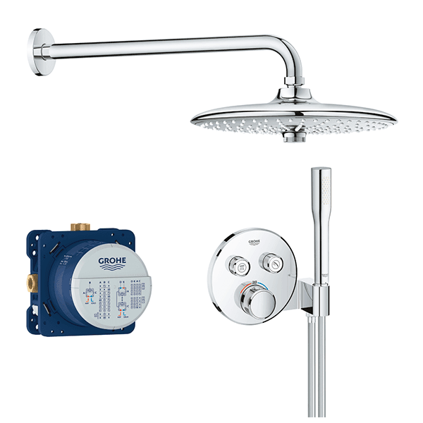 Верхний душ с кронштейном 310, 2 режима струи, хром Grohe Rainshower 310 SmartActive 26479000