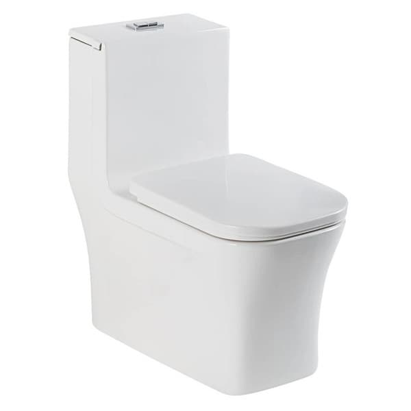 Унитаз монолитный SANITECO SA-3073 белый 690X360X835