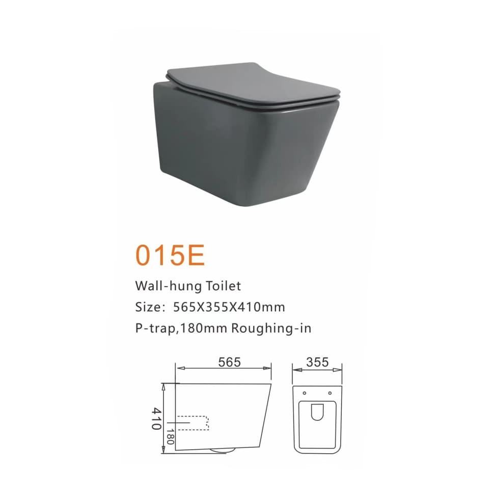 Подвесной унитаз MATT DARK GREY 565*355*410 мм