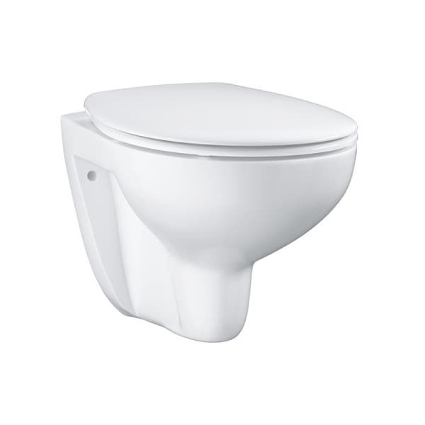 Унитаз напольный GROHE BauEdge Ceramic безободковый, горизонтальный выпуск, для бачка внешнего монтажа, альпин-белый (39811000)