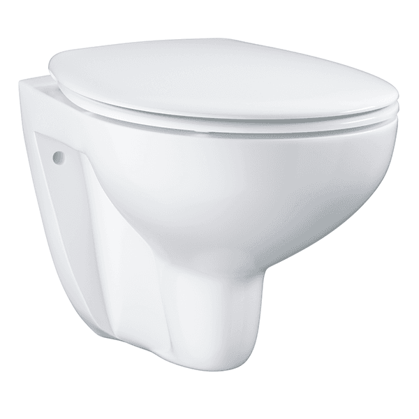 Унитаз напольный GROHE BauEdge Ceramic безободковый, горизонтальный выпуск, для бачка внешнего монтажа, альпин-белый (39811000)