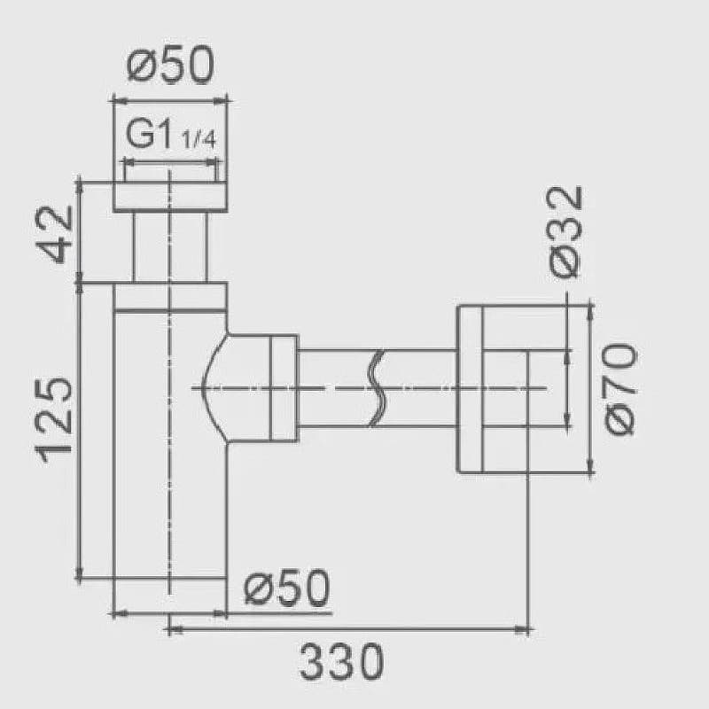 Сифон Haiba HB80-1 1 1/4