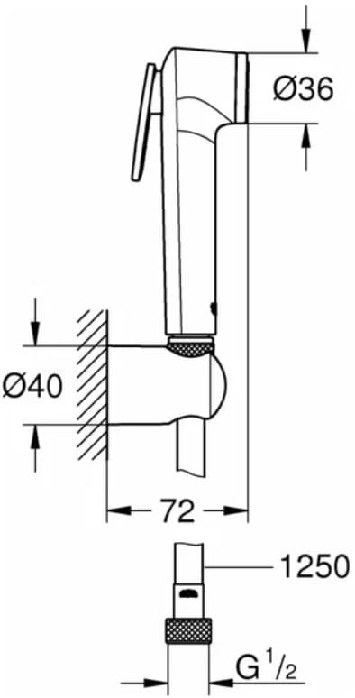Grohe гигиенический душ 26354000