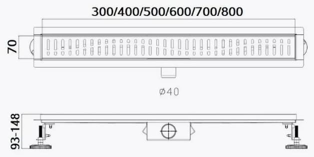 Haiba трап HB93600 сатин (60х7 см)