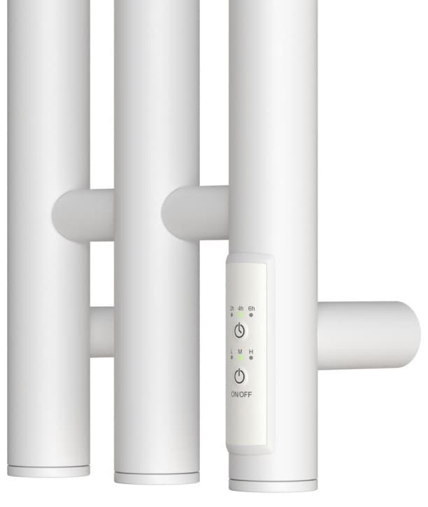 Полотенцесушитель электрический POINT Деметра PN12822W П3 120x1200 диммер справа, белый, I-образный 12x120 см