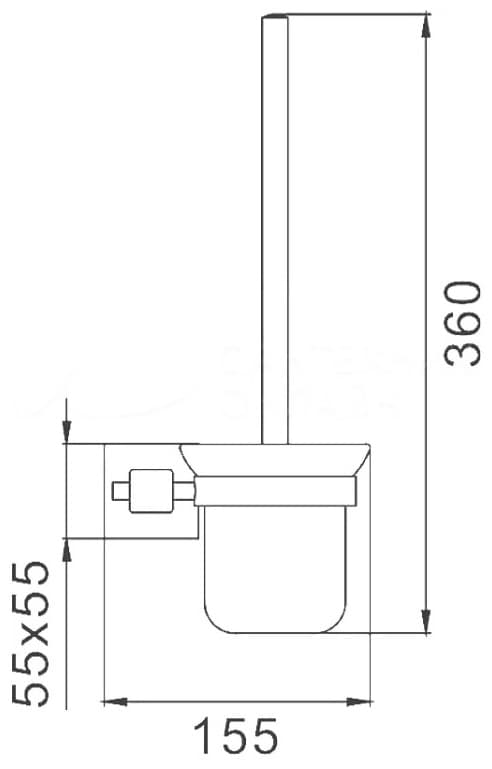 Ершик Haiba Formex Clean S90, стекло, нержавеющая сталь