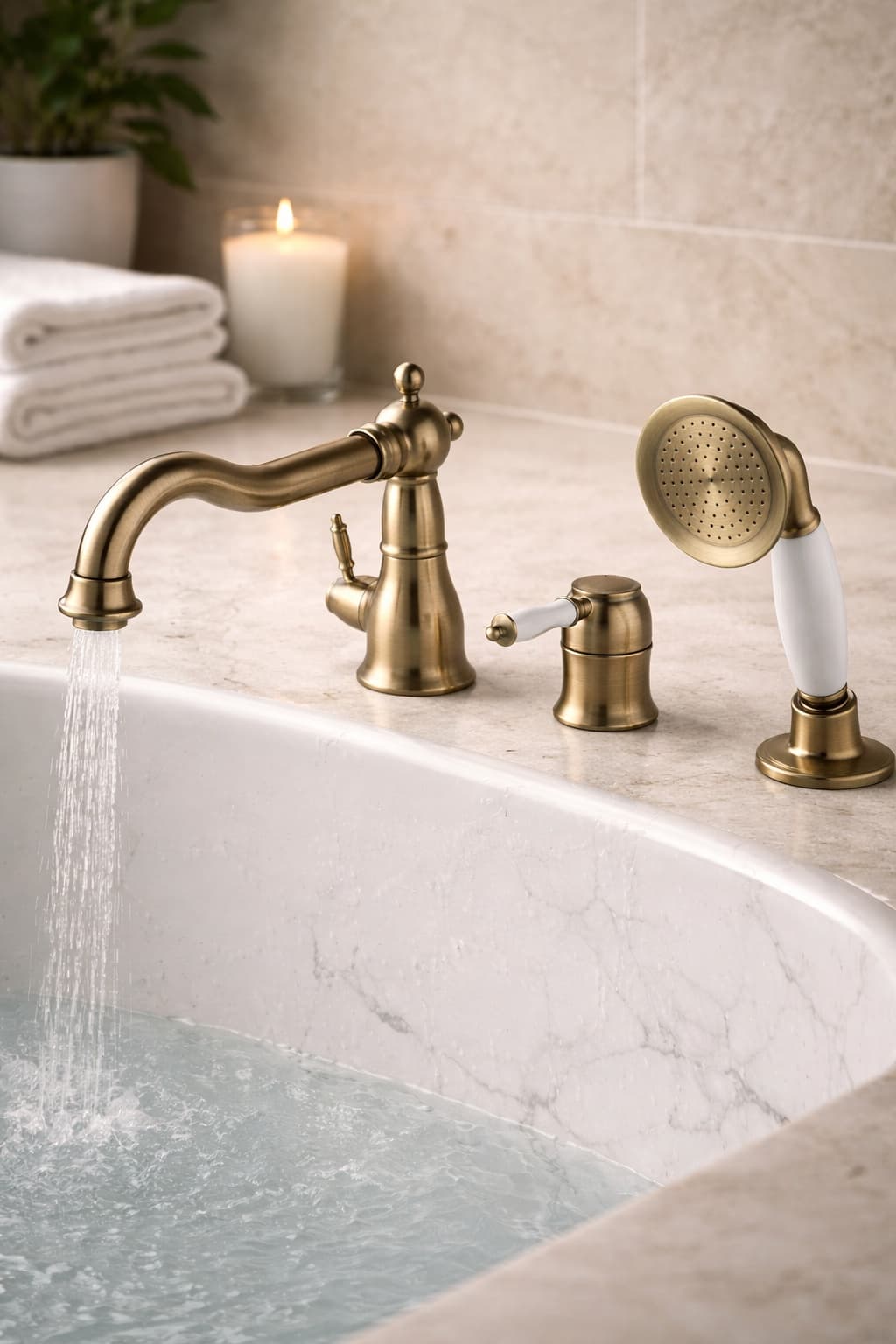 Смеситель Lemark Bronze Vintage Line Deck Bath, латунь, цвет бронзовый