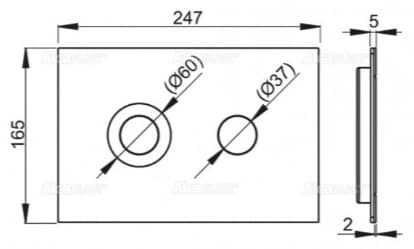 Alcaplast кнопка смыва TURN-60