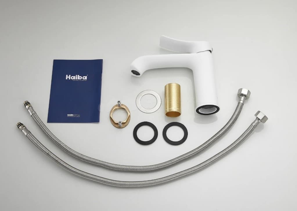 Смеситель Haiba HB105WH, латунь, цвет белый