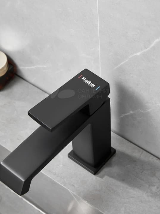 Смеситель Haiba HB1057BL, латунь, цвет черный