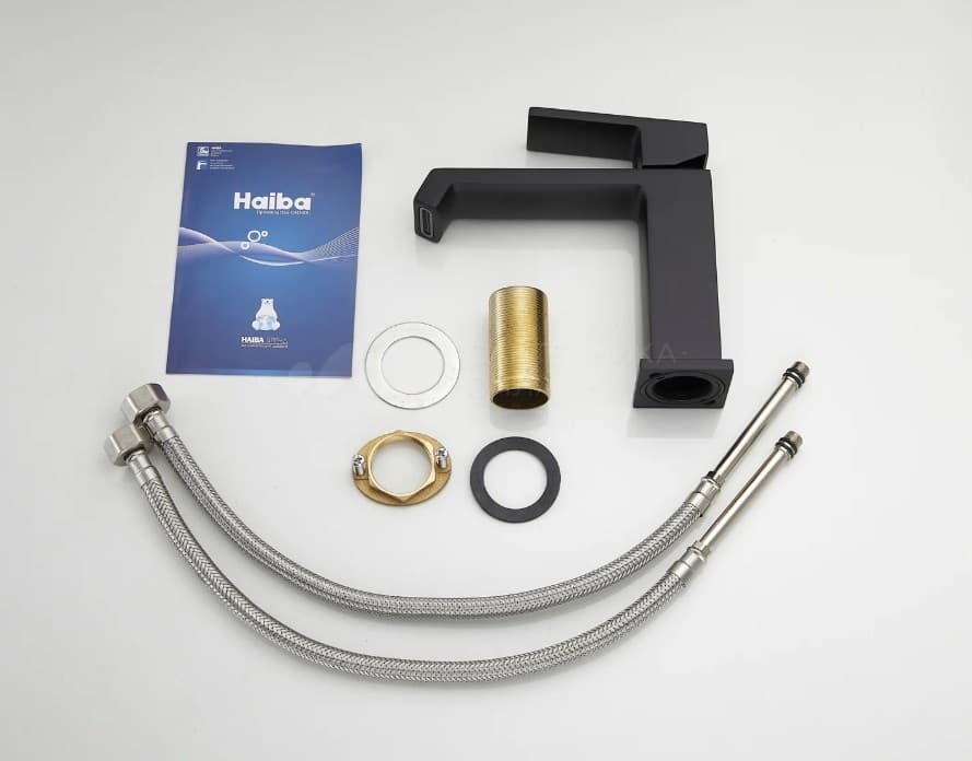 Смеситель Haiba HB1057BL, латунь, цвет черный