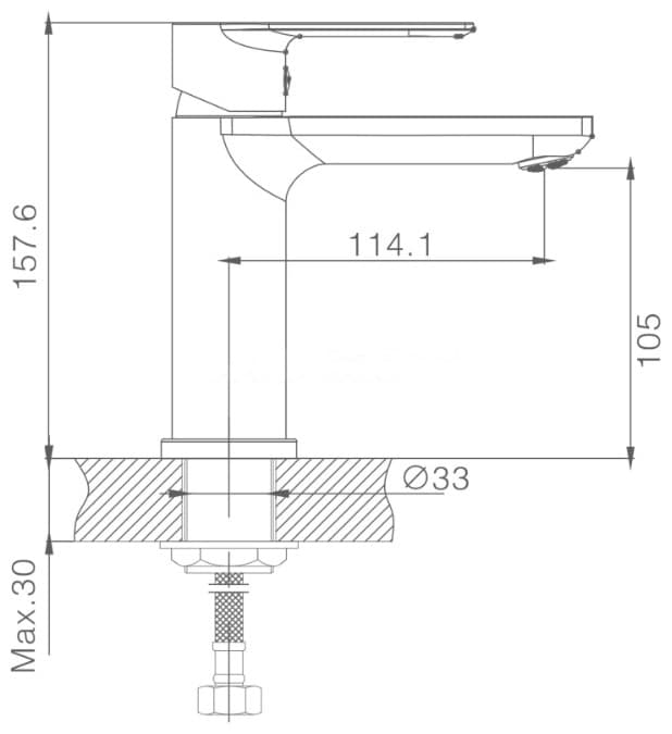 Смеситель Haiba HB125SET, латунь, цвет хром