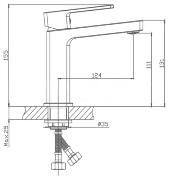 Смеситель Haiba HB106BL, латунь, цвет черный