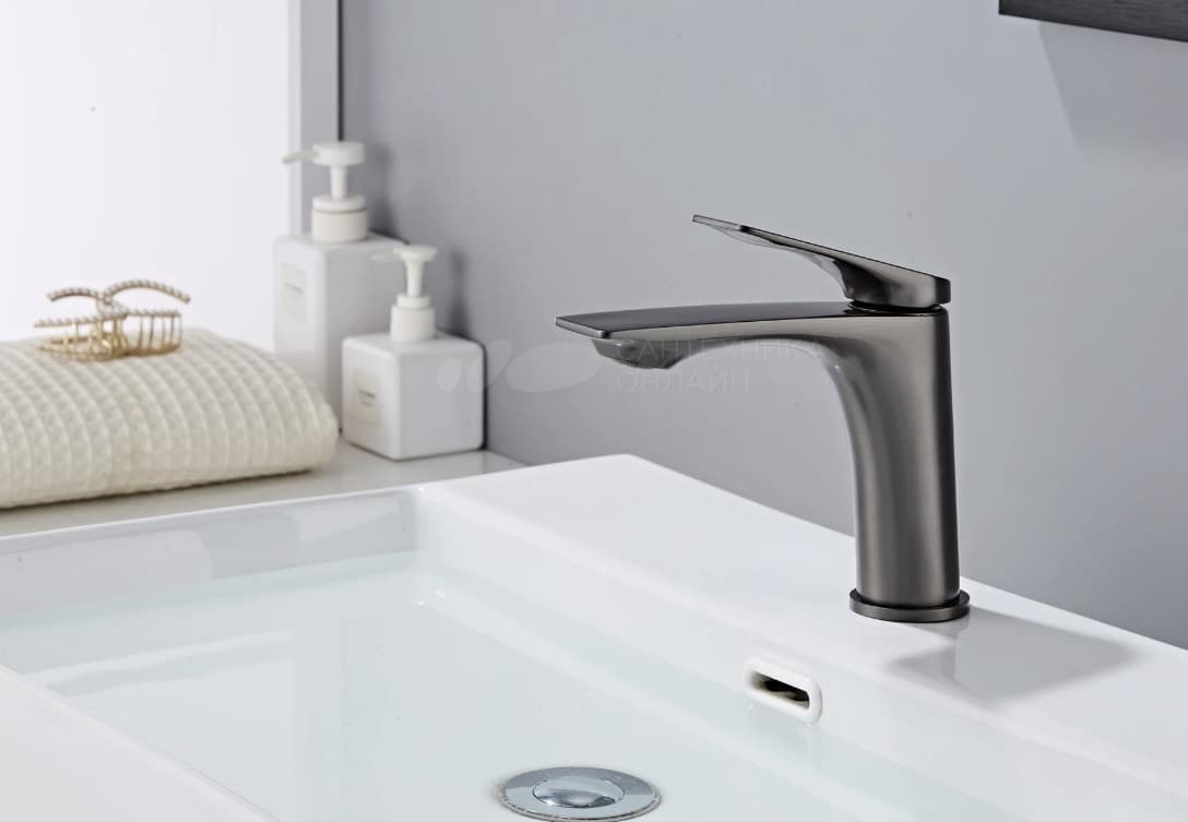 Смеситель Haiba HB108GR, латунь, цвет графит