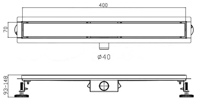 Haiba трап HB934ST (11.2х44 см)