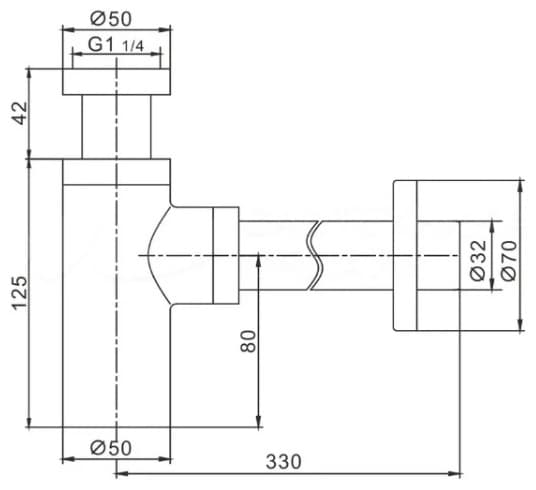 Сифон Haiba HB805GL 32 мм