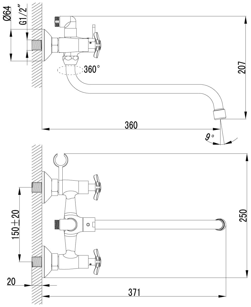 Смеситель Lemark 6541PA, латунь, цвет хром