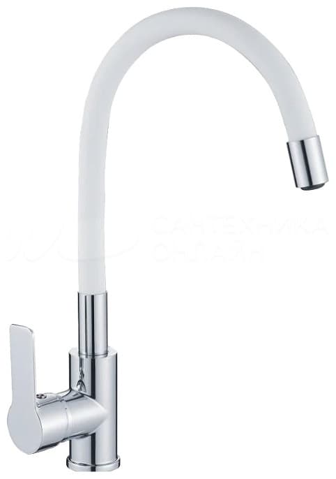 Смеситель Haiba HB70WH, латунь, цвет белый, хром