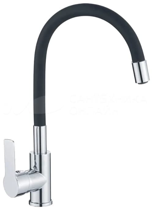 Смеситель Haiba HB70BL, латунь, цвет черный, хром