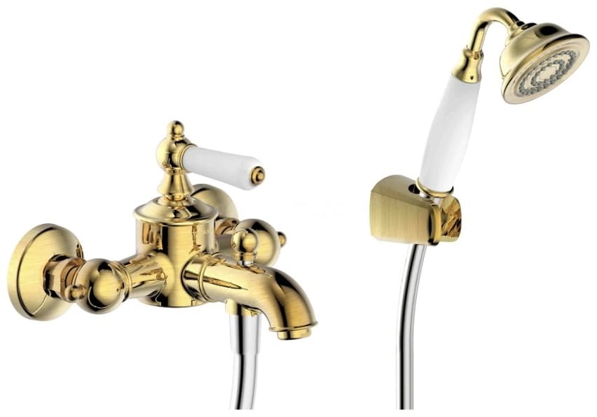 Смеситель BRAVAT F675GL, латунь, цвет бронзовый