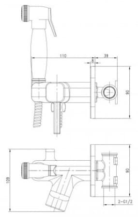 Lemark гигиенический душ DWQ-75, абс-пластик