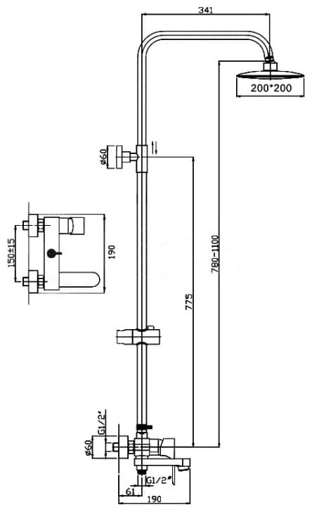Haiba душевой набор (гарнитур) HB7616
