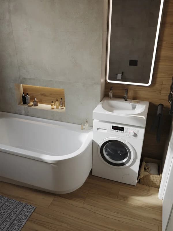 Раковина на стиральную машину Sanita Luxe Galaxy WB.WM/Galaxy/60-C/WHT.G/S1 60 см, белый