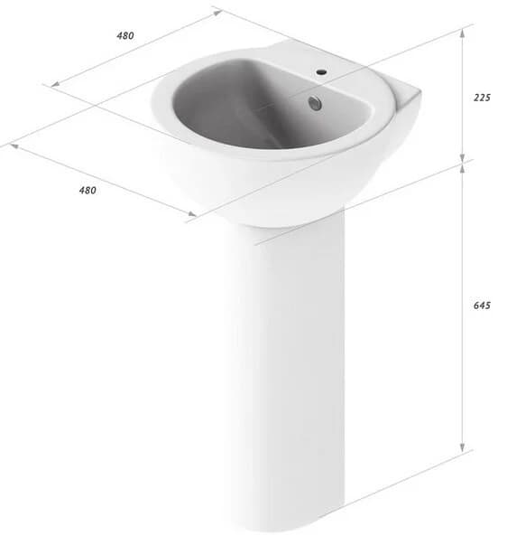 Раковина Sanita Luxe ArtFlora ARTSLWB10