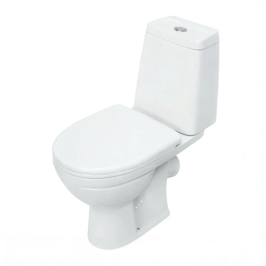 Унитаз-компакт Sanita Марс WC.CC/Mars/2-DM.Rim/WHT.G/S1, безободковый, крышка микролифт, цвет белый
