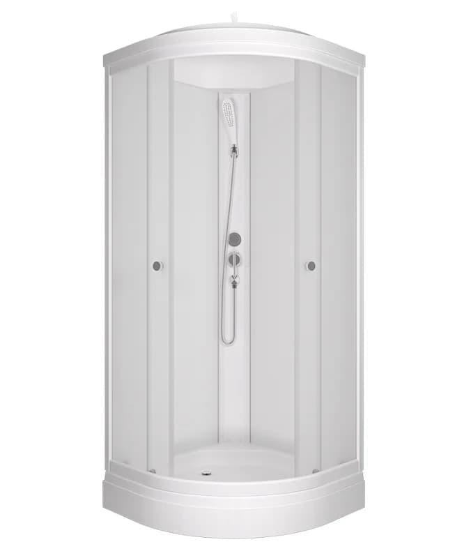 Душевая кабина Triton Ультра Щ0000064622, 80 x 80 см, поддон А 17 см, стекло Вельвет, профиль белый