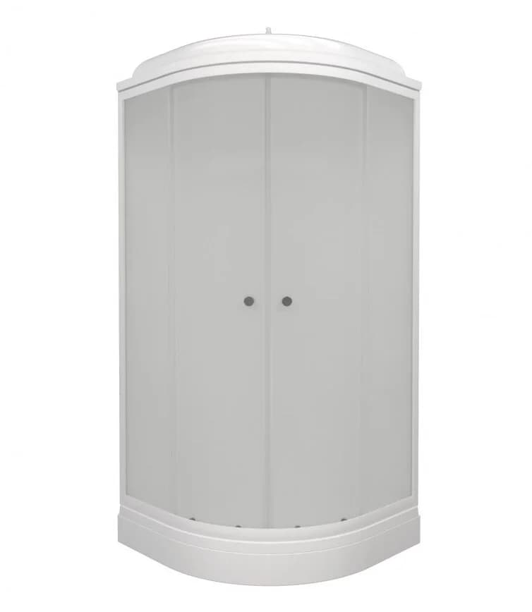 Душевая кабина Triton Стандарт Щ0000063054, 90 x 90 см, поддон А 17 см, стекло Вельвет, профиль белый