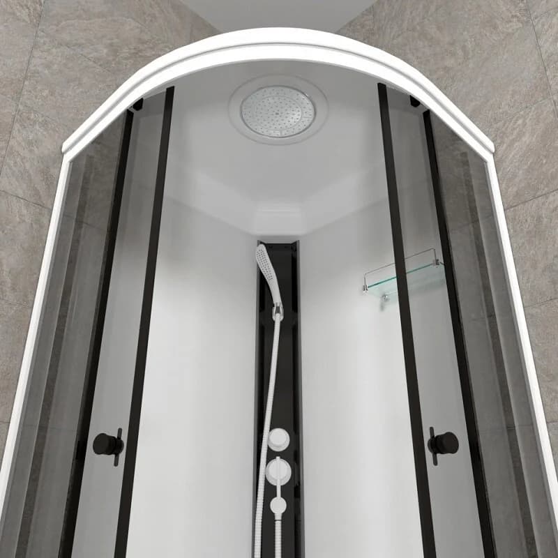 Душевая кабина Triton Грэй-Вайт Щ0000067301, 90 x 90 см, поддон средний В, стекло тонированное, профиль белый