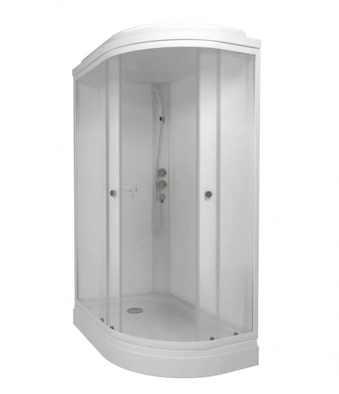 Душевая кабина Triton Коралл-Лайт Щ0000068945/Щ0000068946, 120 x 80 см, поддон А 17 см, левая/правая, стекло Градиент, профиль белый