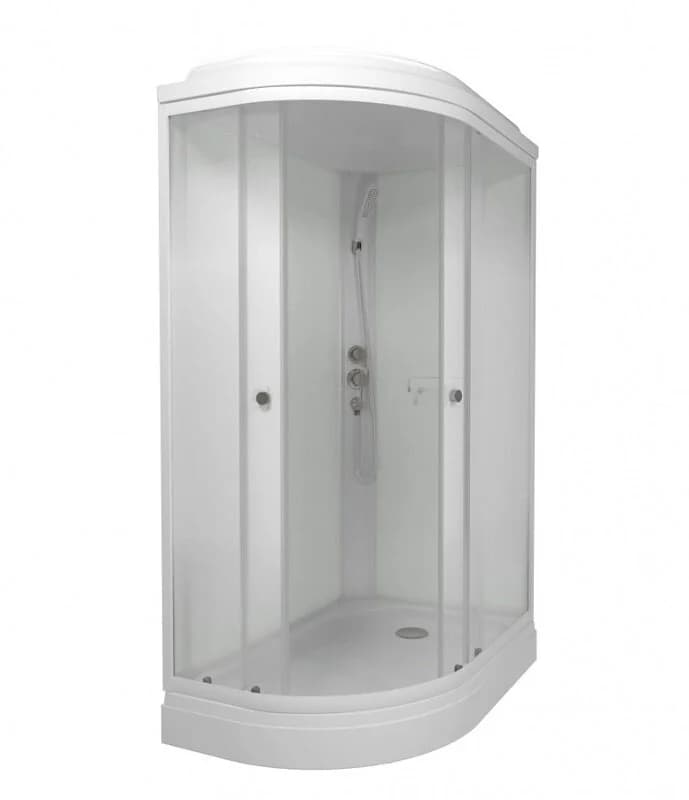 Душевая кабина Triton Коралл-Лайт Щ0000068945/Щ0000068946, 120 x 80 см, поддон А 17 см, левая/правая, стекло Градиент, профиль белый