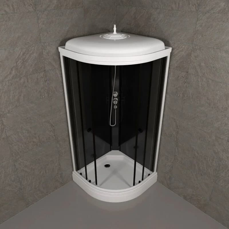 Душевая кабина Triton Нова Щ0000062583, 88 x 88 см, поддон А 17 см, стекло прозрачное, профиль белый