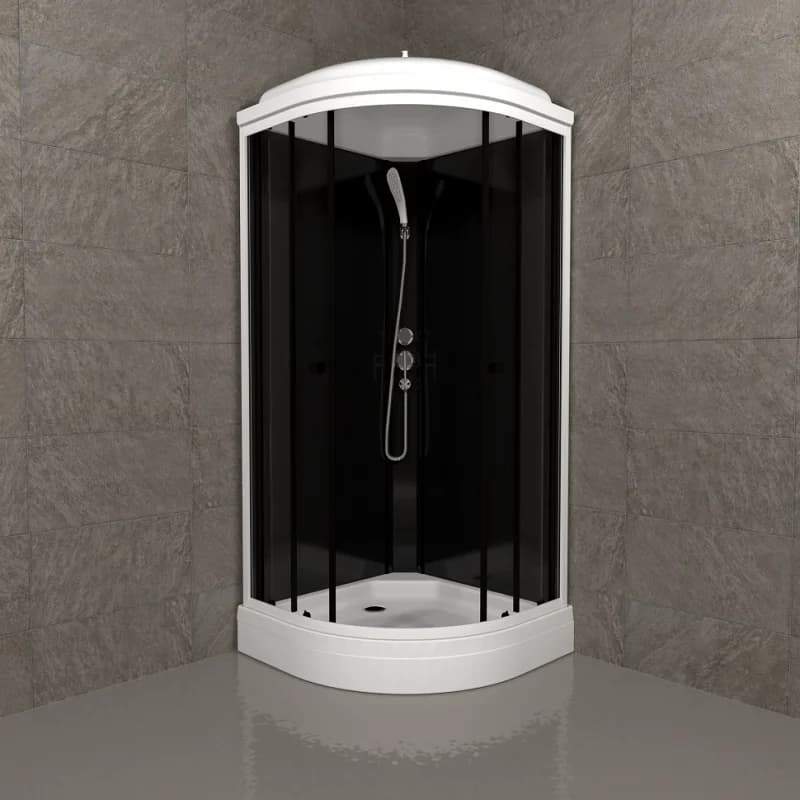 Душевая кабина Triton Нова Щ0000062583, 88 x 88 см, поддон А 17 см, стекло прозрачное, профиль белый