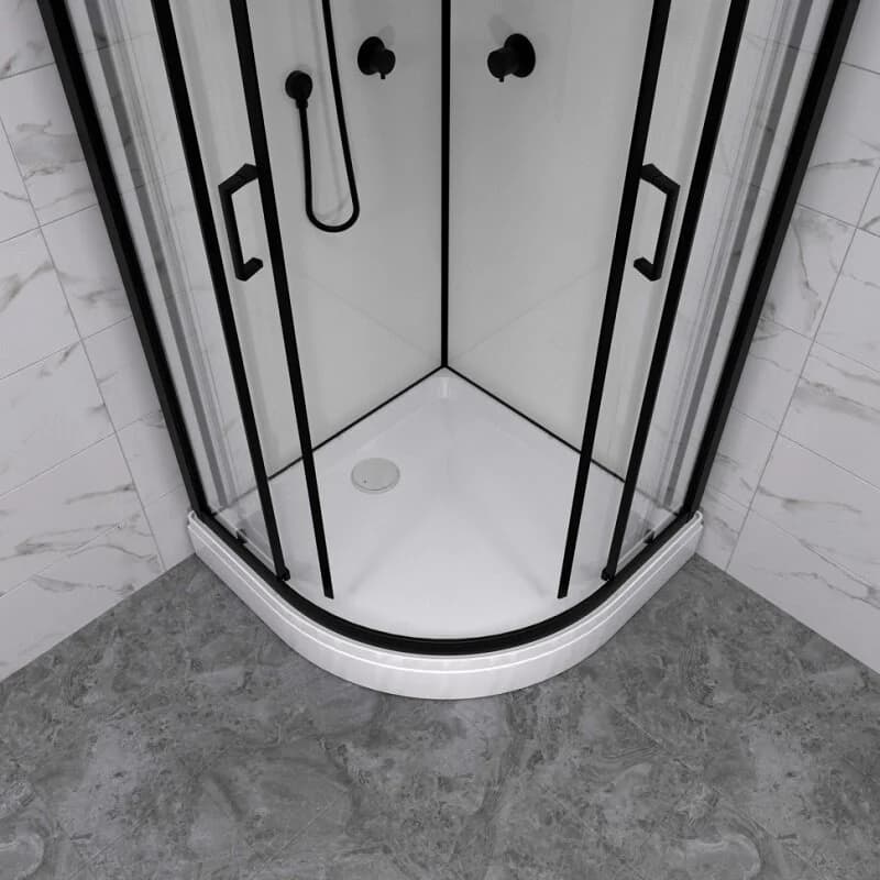 Душевая кабина Triton Прайм-Блэк Щ0000071582, 90 x 90 см, поддон А 17 см, стекло прозрачное, профиль чёрный