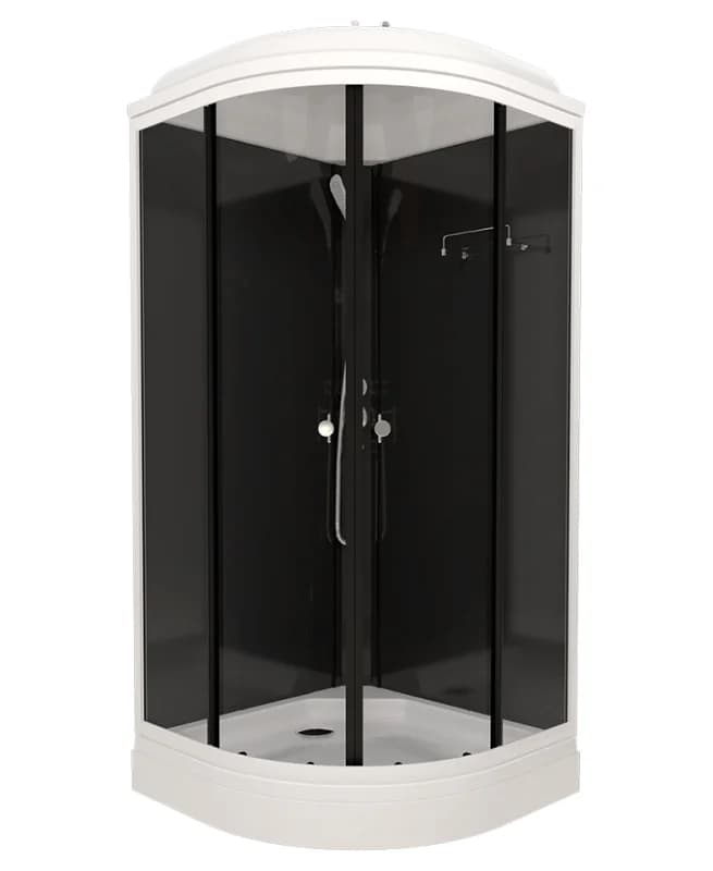 Душевая кабина Triton Топ Щ0000064609, 90 x 90 см, поддон А 17 см, стекло прозрачное, профиль, белый