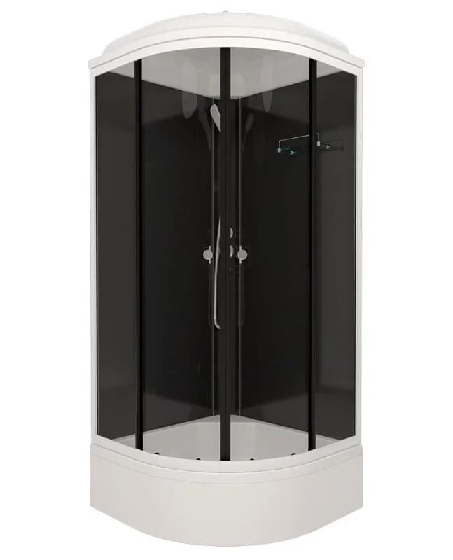 Душевая кабина Triton Топ Щ0000065702, 90 x 90 см, поддон средний В, стекло прозрачное, профиль белый