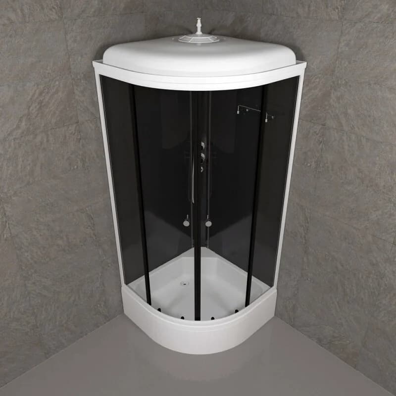 Душевая кабина Triton Топ Щ0000065702, 90 x 90 см, поддон средний В, стекло прозрачное, профиль белый