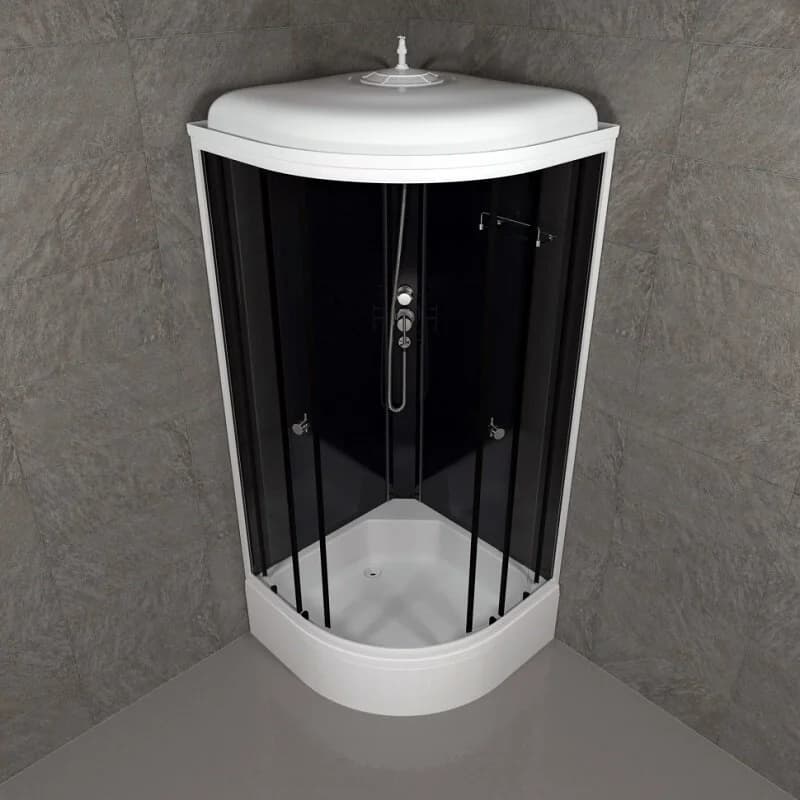 Душевая кабина Triton Топ Щ0000065702, 90 x 90 см, поддон средний В, стекло прозрачное, профиль белый