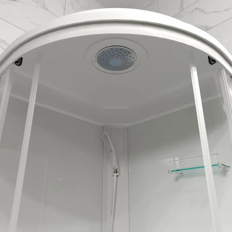 Душевая кабина Triton Ультра Щ0000061833, 100 x 100 см, поддон А 17 см, стекло прозрачное, профиль, белый
