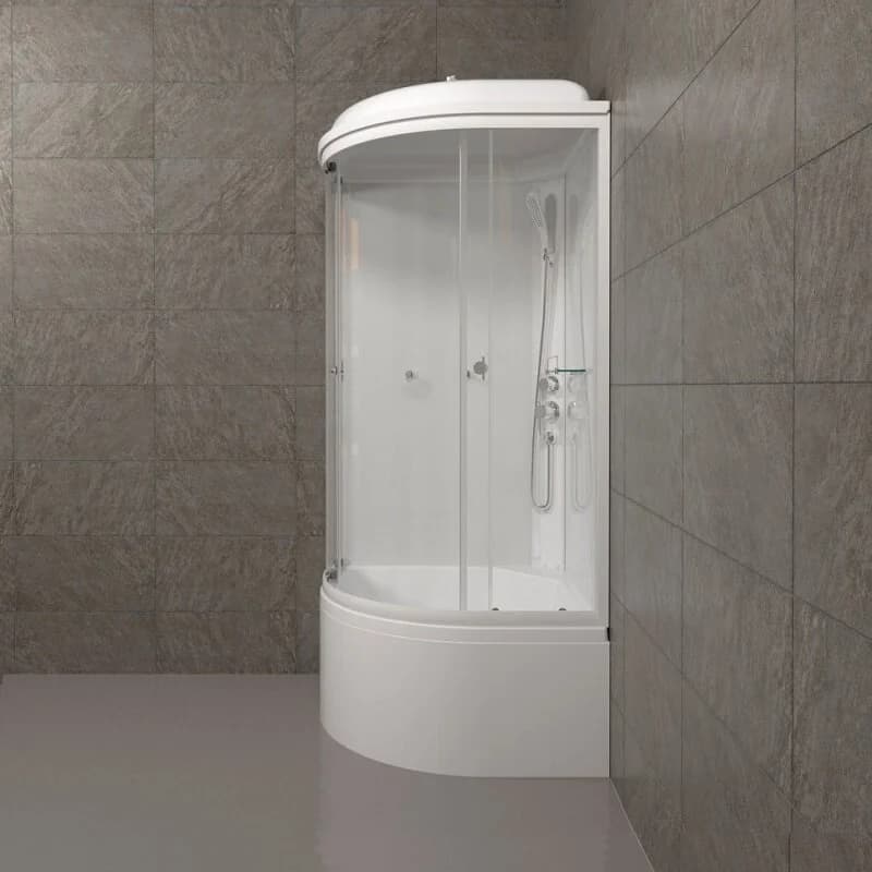 Душевая кабина Triton Ультра Щ0000061837, 90 x 90 см, поддон высокий Б, стекло прозрачное, профиль белый