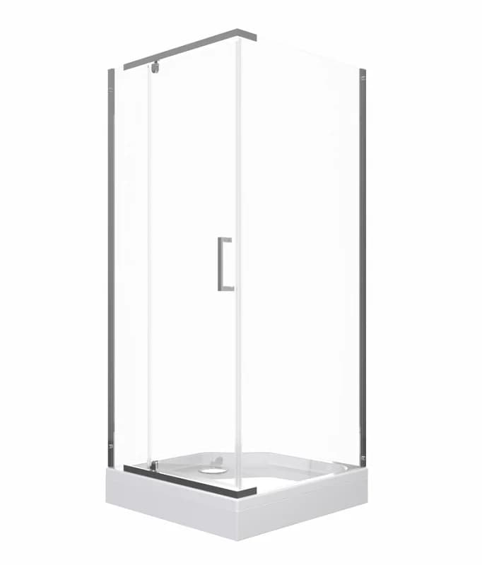 Душевой уголок Triton Терра Щ0000053611, 90 x 90 см, поддон 17 см, стекло прозрачное, профиль хром