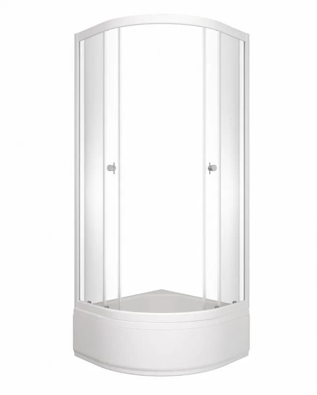 Душевой уголок Triton Ультра Щ0000072616, 80 x 80 см, поддон 31 см В, стекло прозрачное, профиль белый