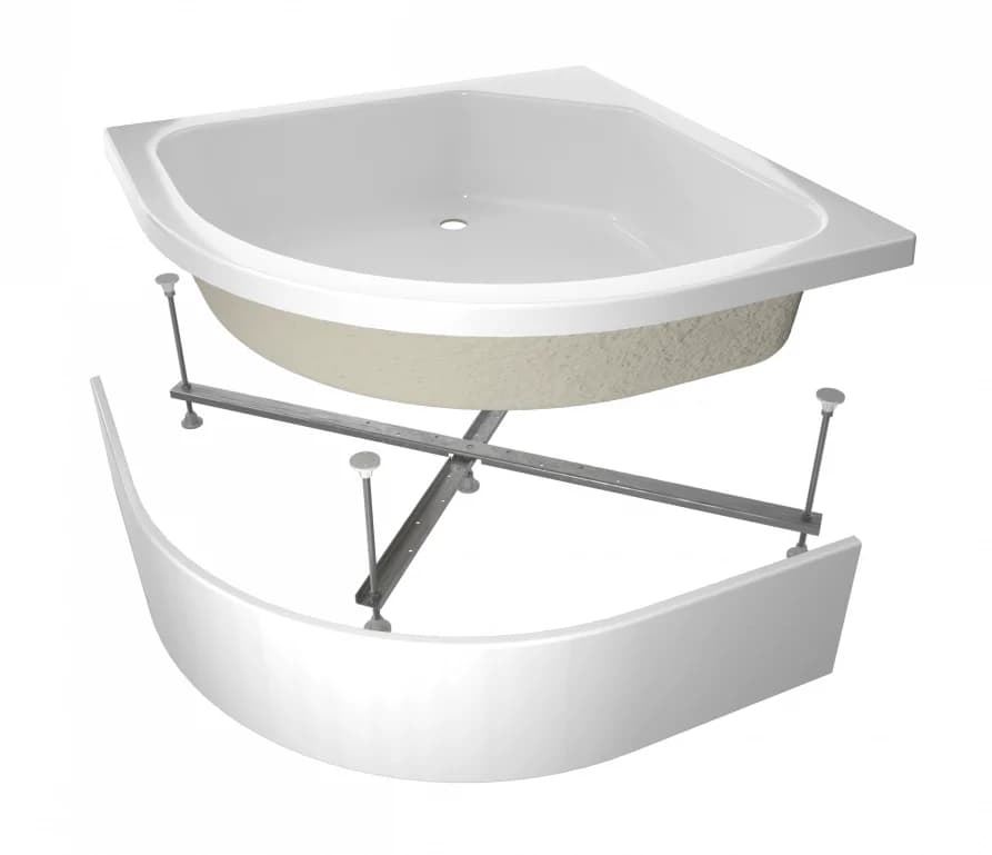 Поддон душевой Triton Щ0000072394, 80 x 80 см, ПД20 средний 31 см, четверть круга, белый