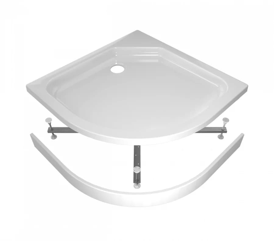 Поддон душевой Triton Щ0000038720, 80 x 80 см, ПД22 высота 17 см, четверть круга, белый